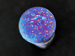 ⌀ 28 x 120 mm FF Rainbow-Ti rod - Mosaic / Twist patt. - Titanium damascus