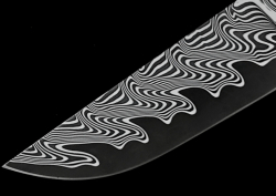 3.4 x 54 x 155 mm MagnaCut Core stainless damascus - BoomBap patt.