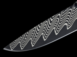 4 x 55 x 135 mm FF ELMAX Core flat - Windy Ladder patt. - Core stainless damascus