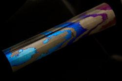 ⌀ 24.6 x 111 mm FF Rainbow-Zr rod - Experimental patt. - Zirconium damascus