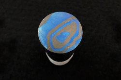 ⌀ 24.6 x 62 mm FF Rainbow-Zr rod - Experimental patt. - Zirconium damascus