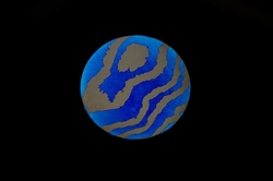 dia 23,8 x 55 mm Zircu-Ti rod - 2 alloys  - Experimental pattern damascus