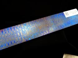 6 x 52 x 275 mm Zircu-Ti flat - 2 alloys - Ladder pat. damascus