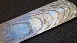 6,2 x 54 x 198 mm Rainbow-Zr flat - Waves patt. - Zirconium damascus