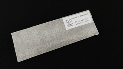 3.8 x 52 x 155 mm FF MARTENSITE flat stainless damascus - Experimental patt.