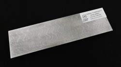3.9 x 56 x 210 mm FF MARTENSITE flat stainless damascus - Waves patt.