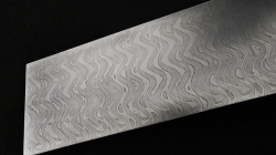 3.9 x 56 x 210 mm FF MARTENSITE flat stainless damascus - Waves patt.