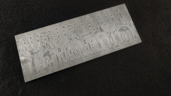 4.8 x 55 x 140 mm FF CONTRAST flat - Linear CC / New Moon patt. - stainless damascus