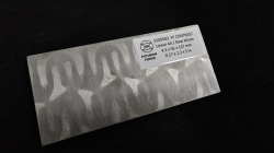 4.3 x 56 x 127 mm FF CONTRAST flat - Linear 4A / New Moon patt. - stainless damascus