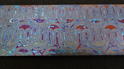 4.2 x 59 x 250 mm FF Rainbow-Zr flat - New Moon patt. - Zirconium damascus