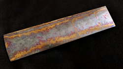 4.2 x 59 x 250 mm FF Rainbow-Zr flat - New Moon patt. - Zirconium damascus
