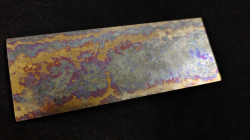 4.3 x 59 x 160 mm FF Rainbow-Zr flat - New Moon patt. - Zirconium damascus