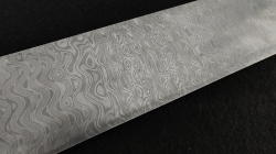 3.7 x 59 x 450 mm FF MARTENSITE flat stainless damascus - Experimental patt.