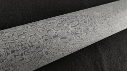3.8 x 47 x 258 mm FF MARTENSITE flat stainless damascus - Experimenal patt.