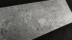 3.8 x 52 x 140 mm FF MARTENSITE flat stainless damascus - Experimental patt.