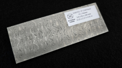 3.9 x 55 x 150 mm FF CONTRAST flat - CC / Waves patt. - stainless damascus