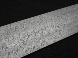 3.3 x 53 x 335 mm FF MARTENSITE flat stainless damascus - Rave patt.