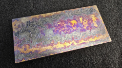4.2 x 59 x 125 mm FF Rainbow-Zr flat - BoomBap patt. - Zirconium damascus