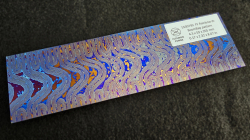 4.3 x 59 x 205 mm FF Rainbow-Zr flat - BoomBap patt. - Zirconium damascus