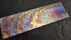 4.3 x 59 x 205 mm FF Rainbow-Zr flat - BoomBap patt. - Zirconium damascus