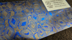 4.3 x 60 x 125 mm FF Rainbow-Zr flat - Rhombic patt. - Zirconium damascus