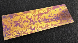 4.9 x 56 x 165 mm FF Rainbow-Ti flat - Rhombic patt. - Zirconium damascus