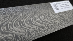 3.5 x 54 x 150 mm MagnaCut Core stainless damascus - BoomBap patt.