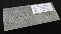 4.3 x 53 x 127 mm MagnaCut Core stainless damascus - Cyclops patt.