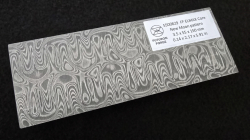 3.5 x 55 x 150 mm FF ELMAX Core flat - New Moon patt. - Core stainless damascus
