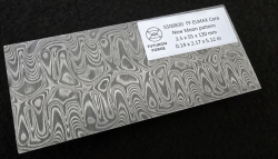 3.5 x 55 x 127 mm FF ELMAX Core flat - New Moon patt. - Core stainless damascus