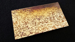 4.5 x 72 x 150 mm FF Rainbow-Ti flat - Cyclops patt. - Titanium damascus